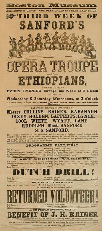 (MUSIC--MINSTRELSY.) Third Week of Sanfords Opera Troupe of Ethiopians.